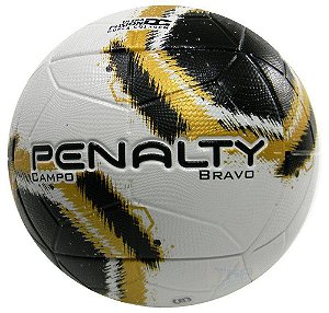 Bola de Futebol Campo Penalty Original Bravo XXl Branca/Preta/Dourada