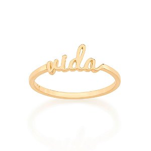 Anel Rommanel Skinny Ring Escrito Vida