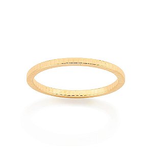 Anel Rommanel Skinny Trabalhado Por Pequenas Linhas