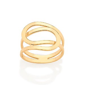 Maxi Anel Aro Duplo Entrelaçados,