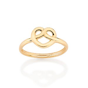 Anel Skinny Coração Com Símbolo Do Infinito,