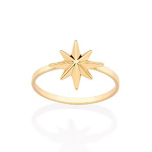 Anel Skinny Estrela Rosa Dos Ventos,