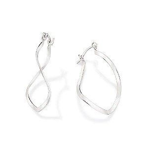 Brinco Rommanel Argola Ondulada  Med 3,4 Cm X 2,2 Cm
