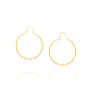 Brinco Rommanel Argola Lisa Med 3,5 Cm Diâmetro