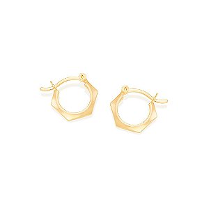 Brinco Rommanel Argola Com Detalhes Nas Laterais Med 1,5 Cm