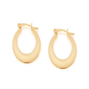 Brinco Rommanel Argola Oval Lisa Med 2,2 Cm