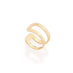 Brinco Rommanel Piercing De Pressão Com Formato Meia Argola Lisa, Tendo O Centro Vazado (Peça Unitária) Med 1,0 Mm De Di