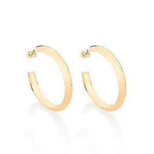 Brinco Rommanel Meia Argola LisaMed 4,0 Cm(Joia Licenciada Coleção Giovanna Antonelli)
