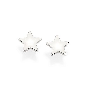 Brinco Rommanel Segundo Furo Formato De Estrela Med 0,60 Cm X 0,60 Cm(Joia Licenciada Coleção Giovanna Antonelli)