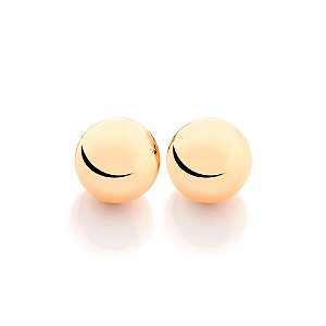 Brinco Rommanel Formado Por Bola Lisa Med 8 Mm Diâmetro