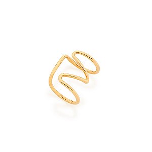 Brinco Rommanel Piercing De Pressão Formado Por Aro Torcido Med 1,10 X 1,10