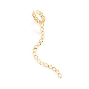 Brinco Rommanel Piercing De Pressão Composto Por Corrente Losango Fio 0,60 Mm PenduradaMed 7,5 Cm X 1,5 Cm De Diâmetro(J