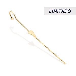 Brinco Rommanel Ear Climber Com Simbolo Geométrico Triangular  Med  7,50 Cm(Joia Licenciada Coleção Giovanna Antonelli)