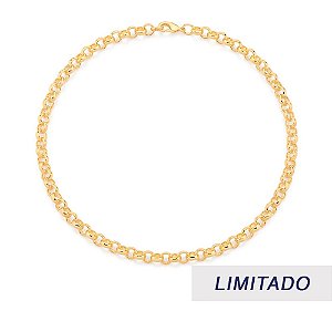 Gargantilha Rommanel Formada Por Corrente De Elo Português De 7,0 Mm Med 42 Cm (Joia Lic  Coleção Giovanna Antonelli)