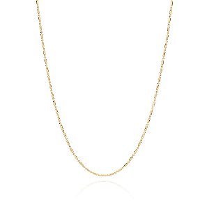 Gargantilha Rommanel Formada Por Corrente De Elo 1X1 Diamantado Espelhado,Med 50 Cm