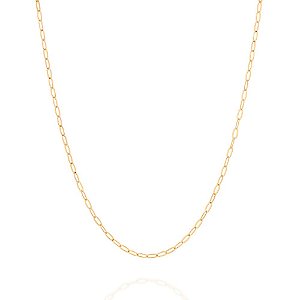 Cordão Formado Por Corrente De Elo Cadeado Oval Batido Fio 0,80 Mm,Med 70 Cm