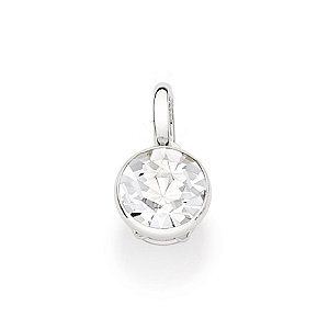 Pingente Rommanel Solitário De Cristal  Med 0,6 Mm Diâmetro
