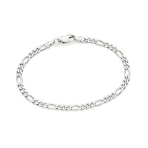 Pulseira Rommanel Formada Por Corrente De Elo 3X1 Lixada,Med 16 Cm