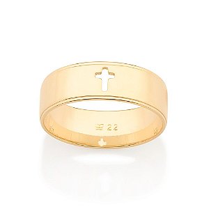 Anel Composto Por Cruz Vazada Ao Centro  - 513231