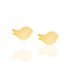 Brinco Rommanel Infantil Formato Pássaro Med 1,1 Cm Largura