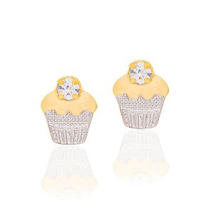 Brnco Infantil Base Cristal Formato Bolo Com Aplique De Rhodium Med 0,7 Cm