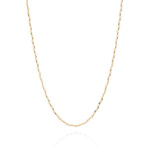 Gargantilha Rommanel Infantil Formada Por Fio De Corações Vazados De 2Mm Entrelaçados. Med 35 Cm