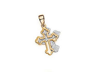 Pingente Rommanel Formato Cruz Sobrepostas, Sendo Uma Lisa E A Outra Fosca Em Platina, Med  2,3 X 1,6 Cm
