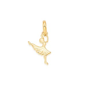 Pingente Rommanel Infantil Formato Bailarina Med 1,5 Cm