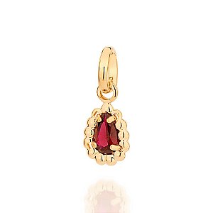 Pingente Rommanel Solitário, Composto Por 1 Zircônia Gota De 3X5 Mm Med 1,40 Cm X 0,60 Cm