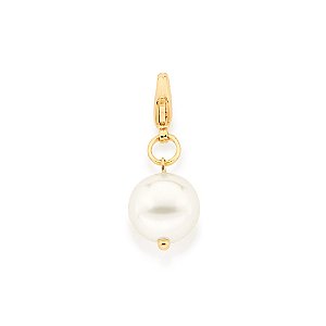 Berloque Rommanel Composto Por 1 Pérola Sintética De 12 Mm, Com Fecho Lagosta De 1,1 Cm Med 3,0 Cm X 1,2 Cm (Joia Licenc
