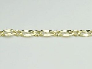 Pulseira Rommanel Formada Por Fio Alternado 1X1 0,80 Batido  Med 18/19 Cm