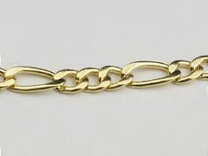 Pulseira Rommanel Formada Por Fio Alternado 3X1 0,80 Laminado  Med 18/19 Cm