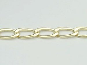 Pulseira Rommanel Formada Por Fio Grumet Elo 1,20 Longo Laminado Med 19/20/21/22 Cm