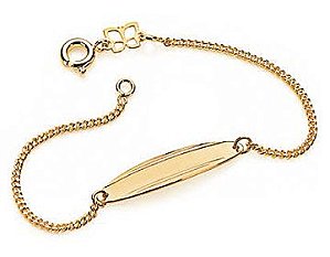 Pulseira Rommanel Infantil Formada Por Fio Grumet 0,40 Lixado Com Chapa Diamantada  Med 15 Cm