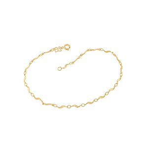 Pulseira Rommanel Formada Por Fio De Elos Em Formato De Til  Med 18Cm