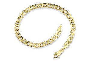 Pulseira Rommanel Fio Groumet Trabalhada ( L 950 ) Med 19/20/21/22 Cm