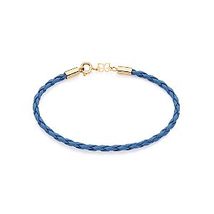 Pulseira Rommanel Formada Por Couro Sintético Trançado De 3Mm Comprimento  18 Cm