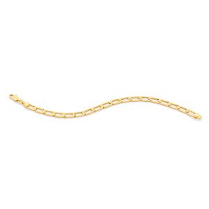 Pulseira Rommanel Formada Por Fio Elos Batidos Med 21 Cm