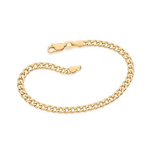 Pulseira Rommanel Formada Por Corrente Elo Grumet 5X4Mm, Fio De 1,0Mm Laminado Med 18 Cm