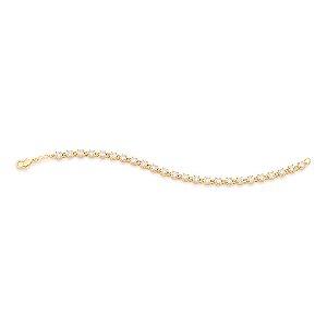 Pulseira Rommanel Composta Por 24 Zircônias De 4,0 Mm, Com Fecho Lagosta De 1,1 CmMed 18 Cm (Joia Licenciada Coleção Ana