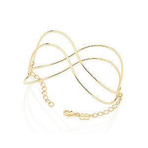 Bracelete Formato Infinito Duplo Med 6 Cm De Diâmetro(Joia Licenciada Cápsula Ss)