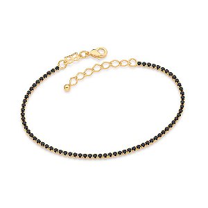 Pulseira Rommanel Riveira Composta Por 70 Cristais Facetados De 1,75 Mm,Med 20 Cm Ajustável 17 Cm (Joia Licenciada Coleç