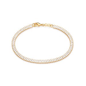 Pulseira Riviera Cravejada Por 83 Zircônias Baguetes De 3Mm,
Med, 17 Cm (Joia Licenciada Coleção Giovanna Antonelli)