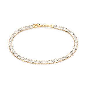 Pulseira Riviera Cravejada Por 88 Zircônias Baguetes De 3Mm,
Med 18 Cm ,(Joia Licenciada Coleção Giovanna Antonelli)