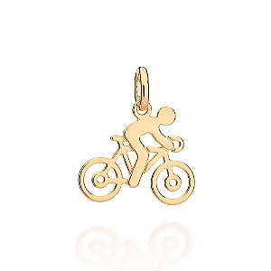 Pingente Formato Ciclista Com Detalhes Vazadosmed 2,3 Cm X 2,0 Cm  Rommanel