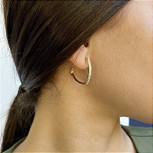 Argola Banhada com Zircônia