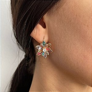 Brinco Flower Cristal