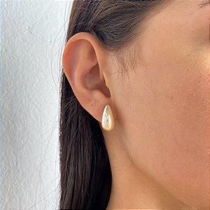 Brinco Gota em Pérola