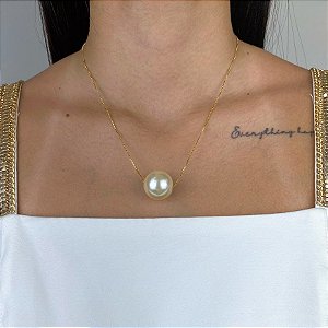 Colar Corrente com Pérola