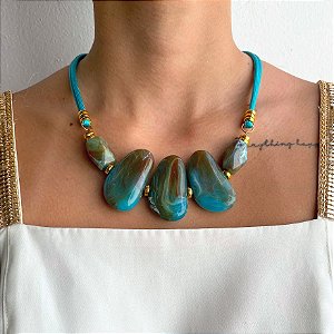 Colar Turquesa em Resina